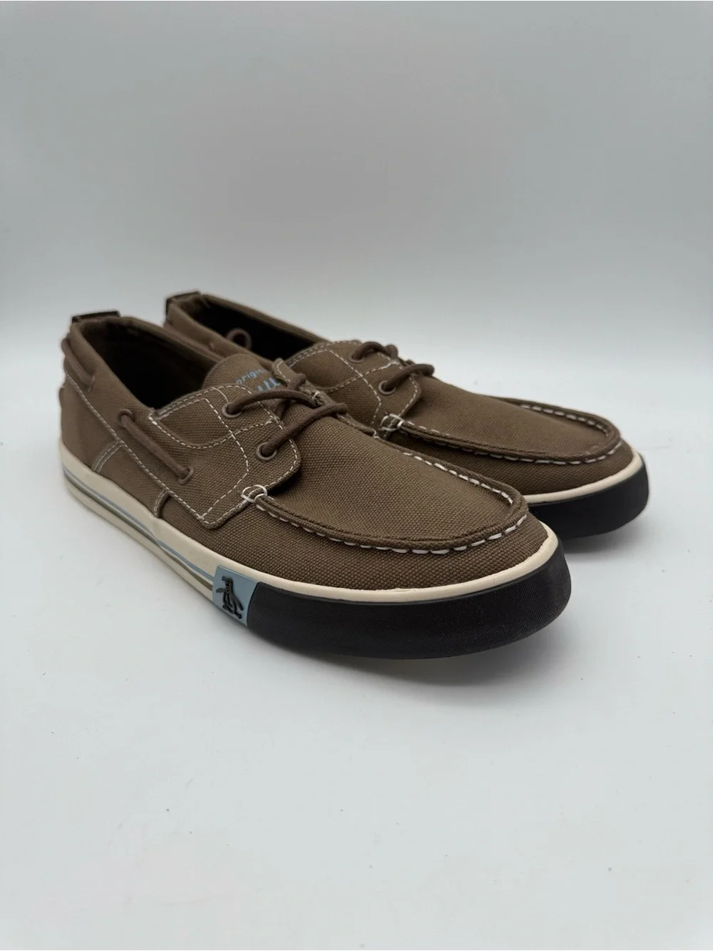 BRAND NEW Original Penguin Fly Ocean Boat Shoe Size 9.5 Fossil/Brown